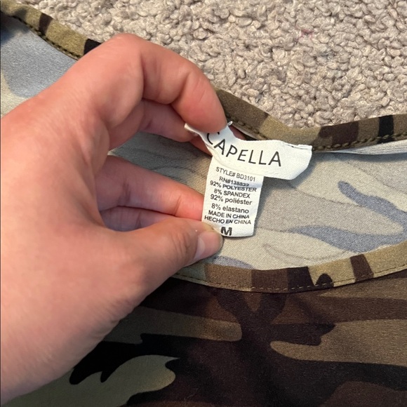 Camouflage Ruched Junior’s Dress - Picture 4 of 5